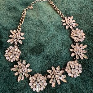 Elegant Floral Crystal Necklace